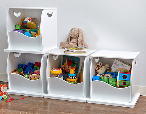 white cube toy storage